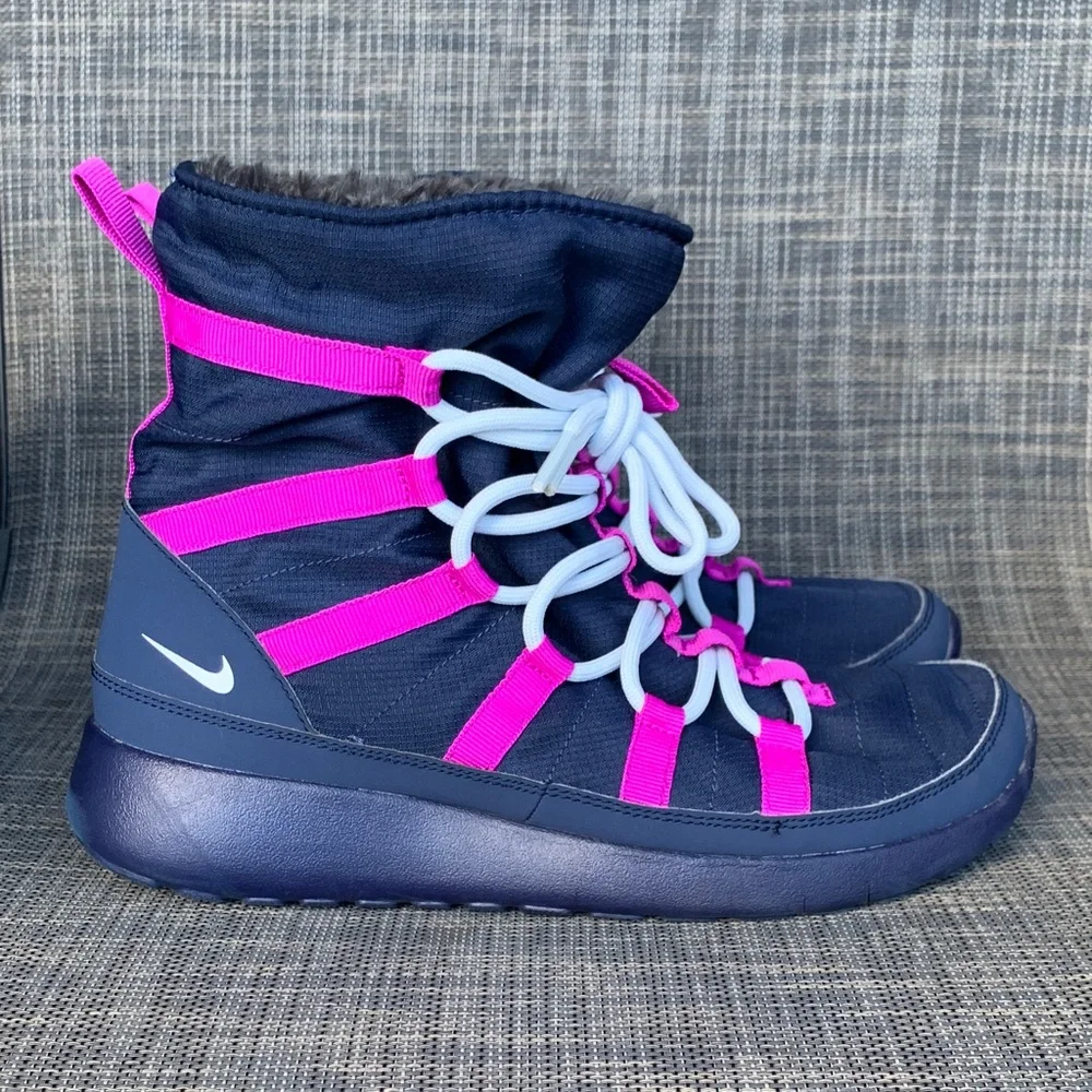 Nike Roshe One High GS 'Purple Dark Blue' Cozy boots Big Girls Size 6.5